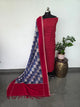 Handloom Double ikkat cotton with double ikkat dupatta -NV407