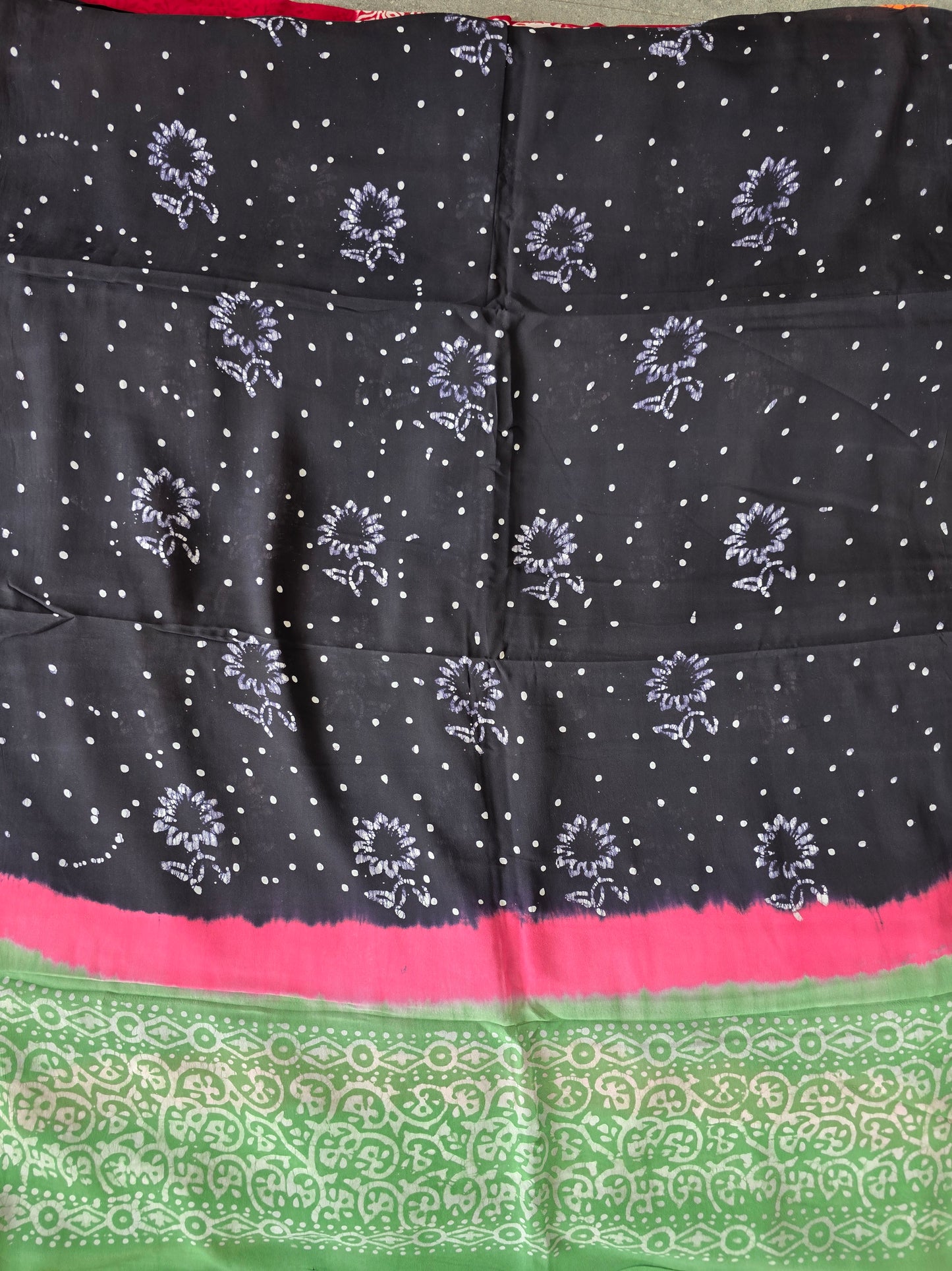 Handblock georgette salwar set - GE189
