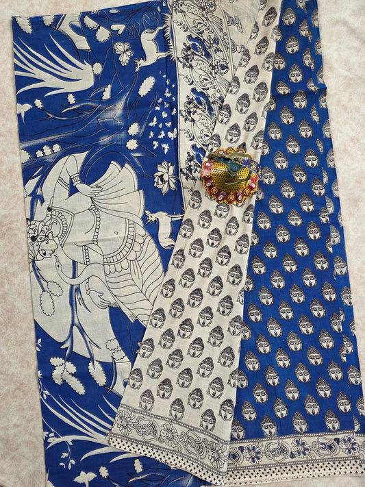 Pure kalamkari cotton saree  - 18