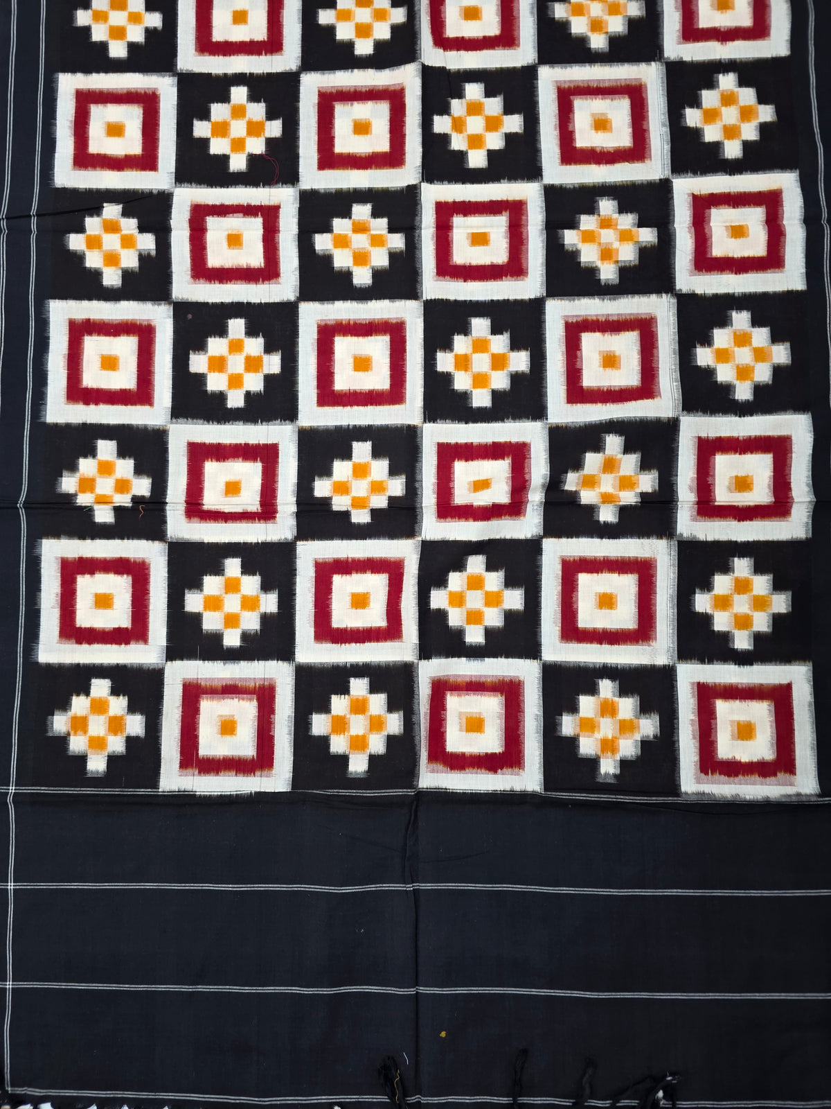Handloom Double ikkat dupatta -WW748