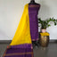 Checked Bhagalpuri fusion mangalagiri silk set - BA531