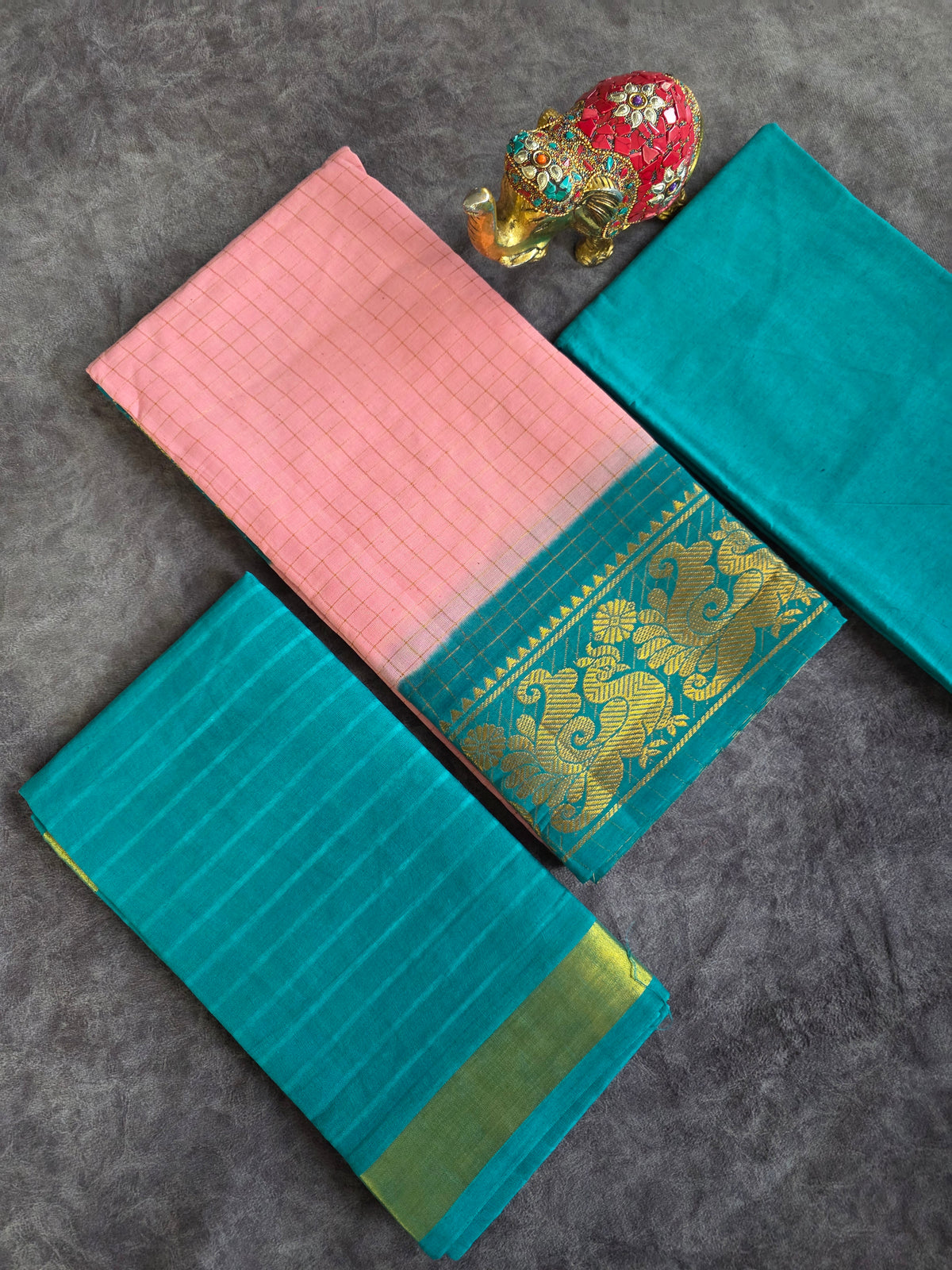 Madurai sungudi zari kattam salwar set -MS140