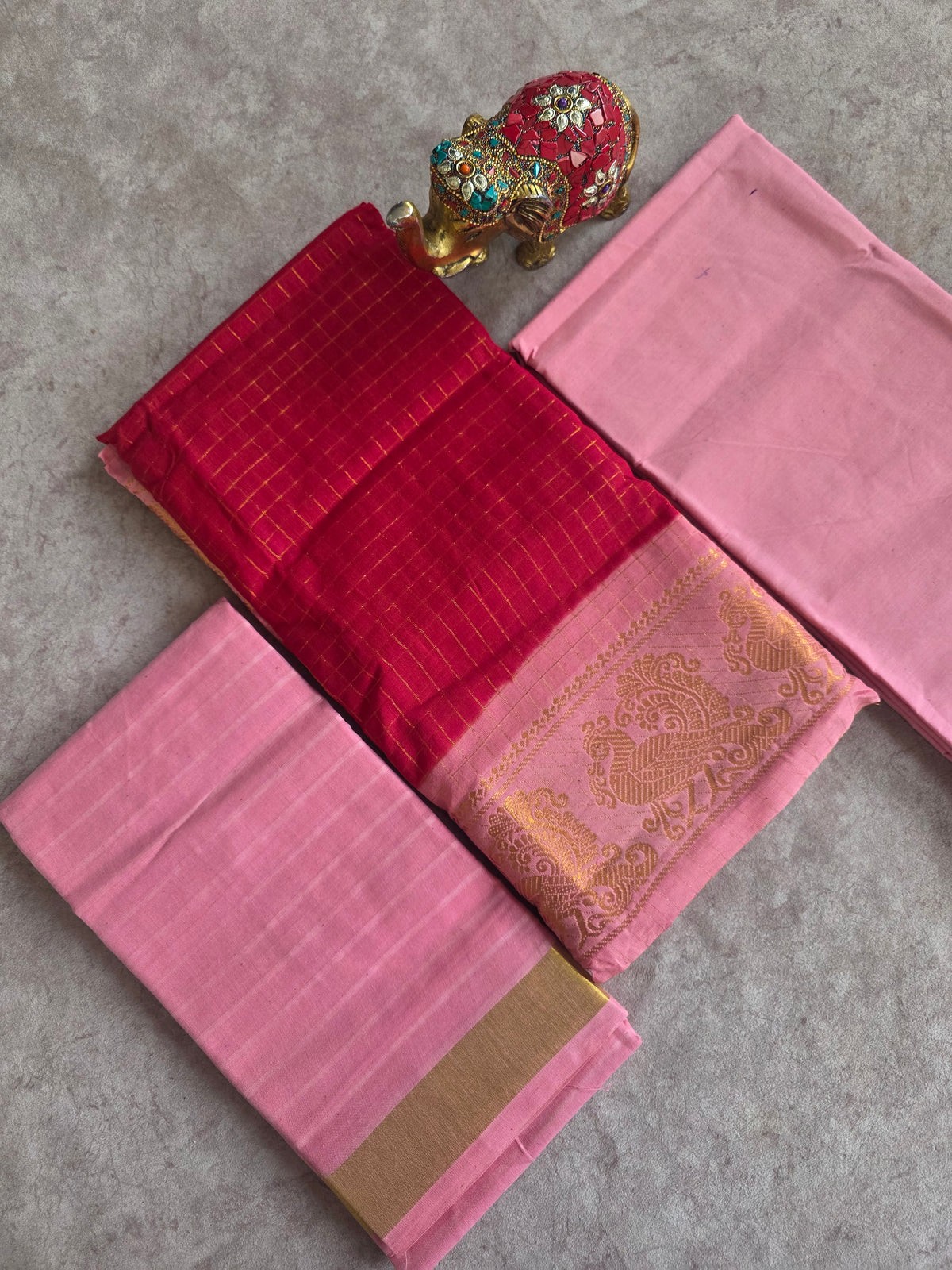Madurai sungudi zari kattam salwar set -MS133
