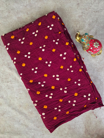 Handcrafted bandhini cotton running fabric-BN168
