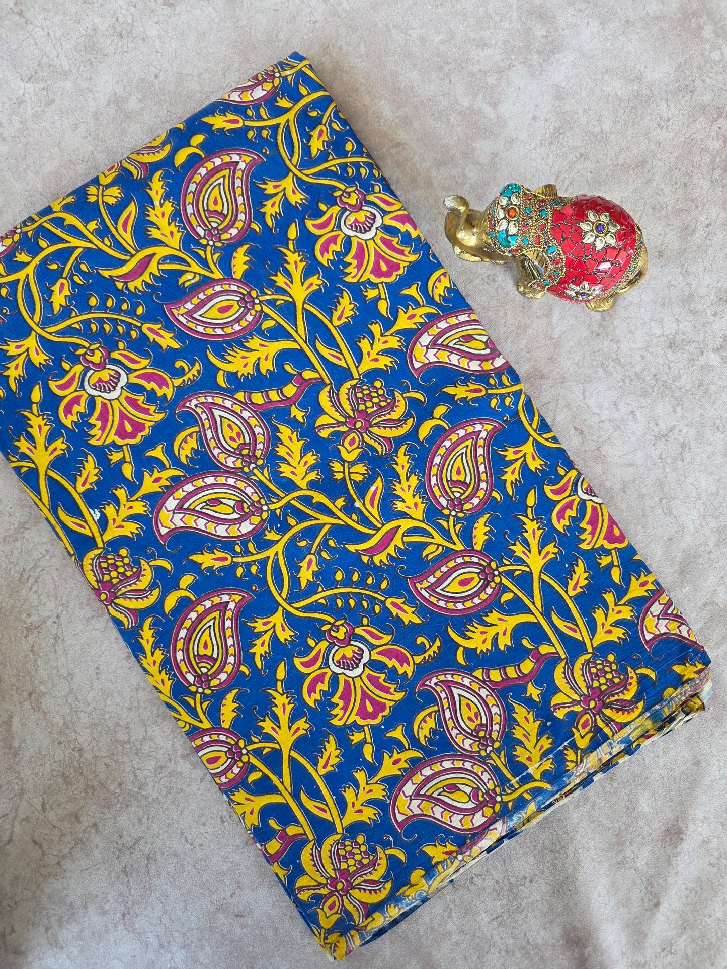 Pure kalamkari cotton running material (0.5mtr)- AK222