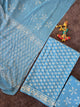 Handblock jaipuri cotton with chiffon duppatta- JA599