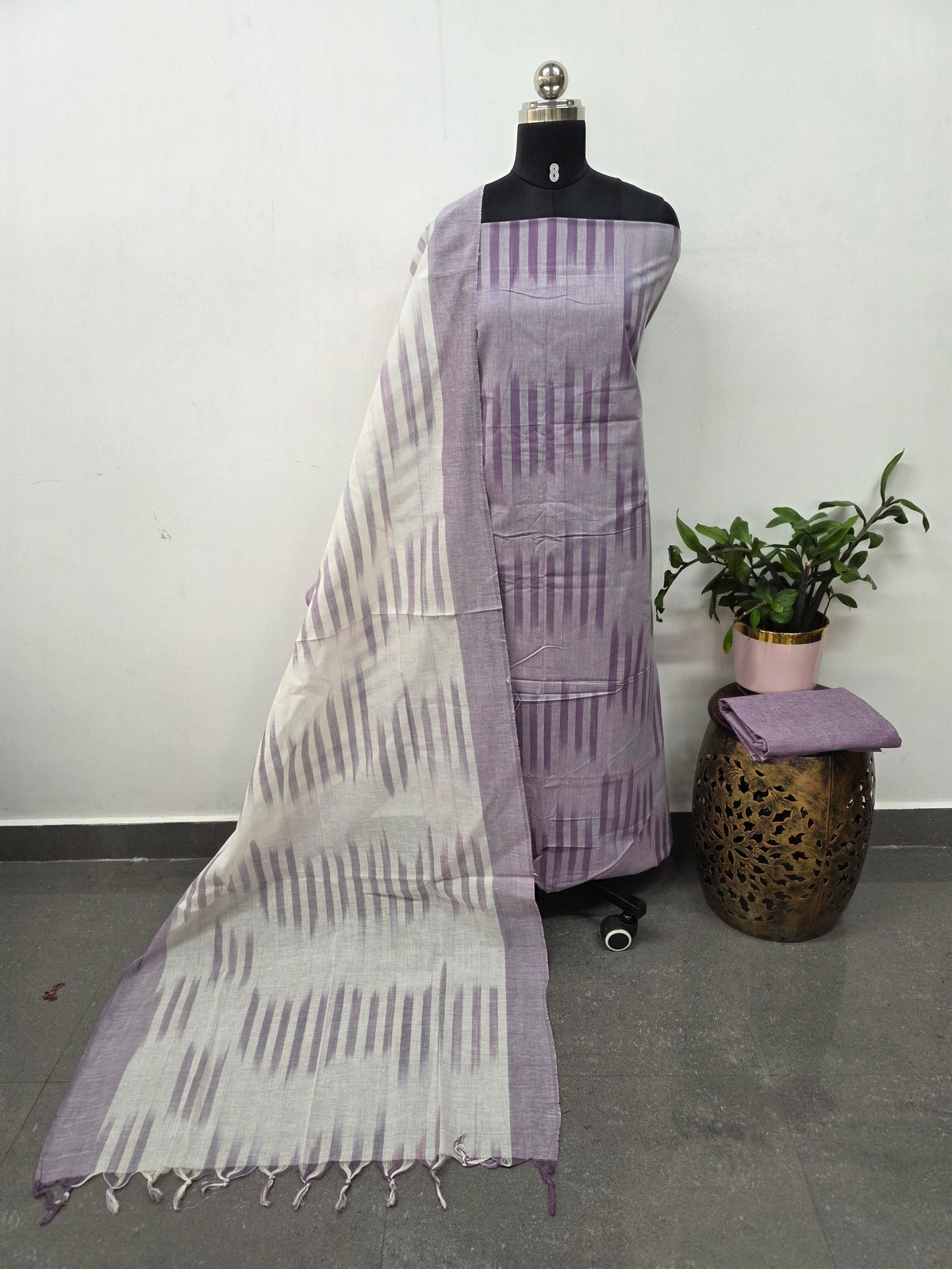 Ikkat south cotton salwar set - HA155