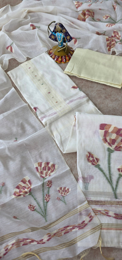 Premium jamdhani silk cotton set - CLA5