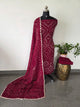 Handcrafted bandhani cotton set  -B153