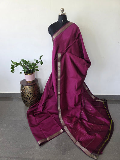 Premium semi mangalagiri pattu saree-MAA230