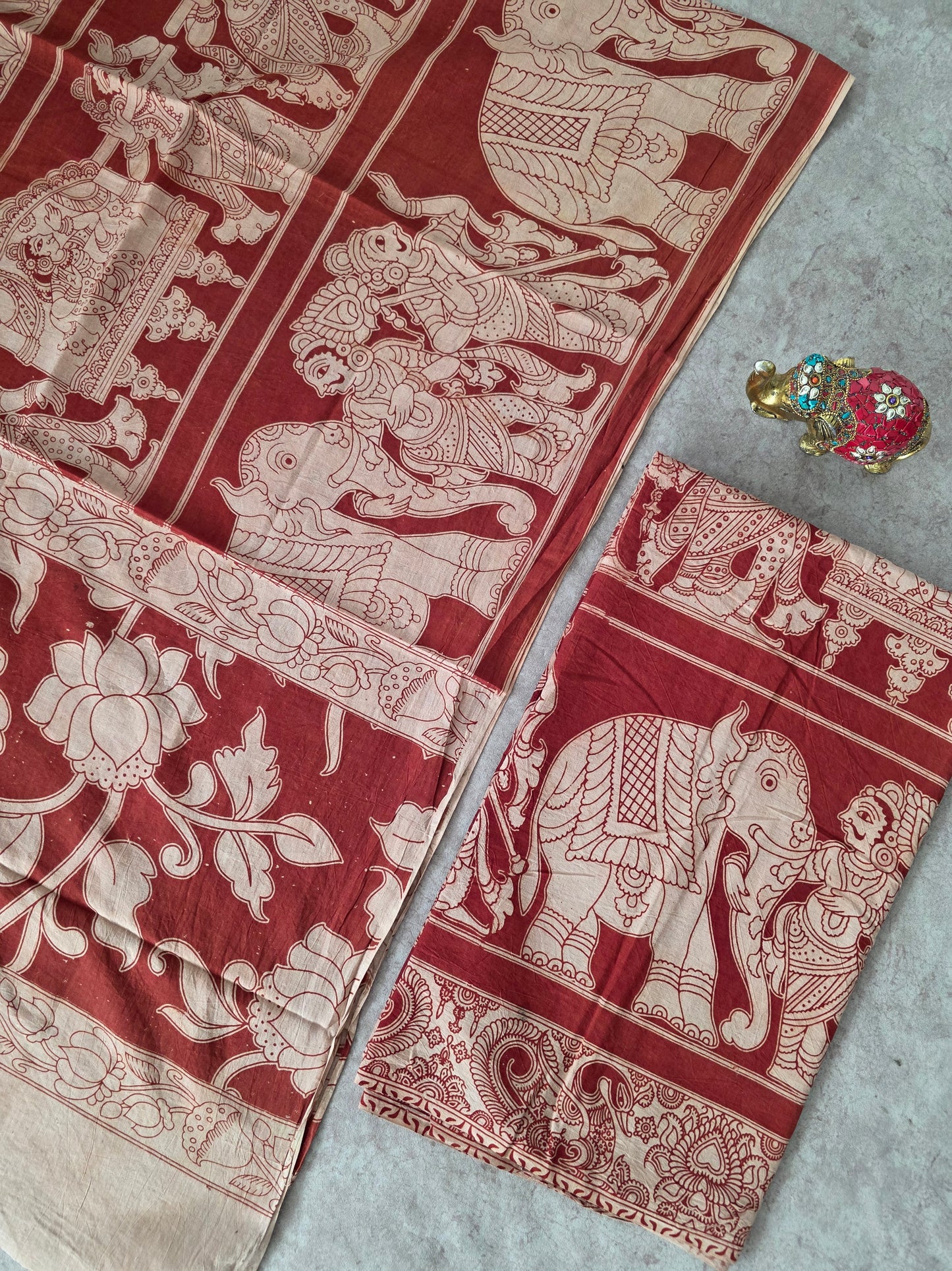 Pure Kalamkari Cotton Salwar Set (2.5 Metres) - Ak366