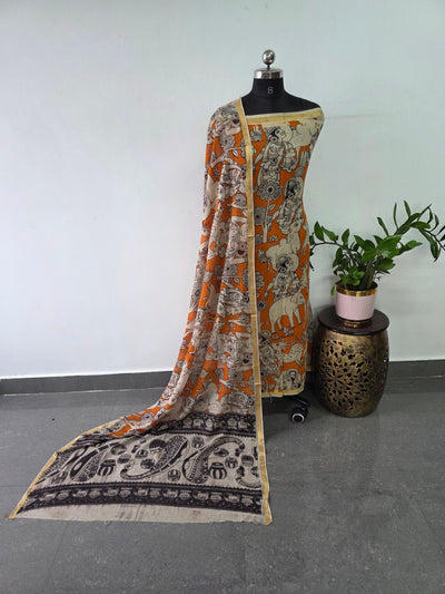 Handcrafted Kota kalamkari set (2 pc set) - AK317