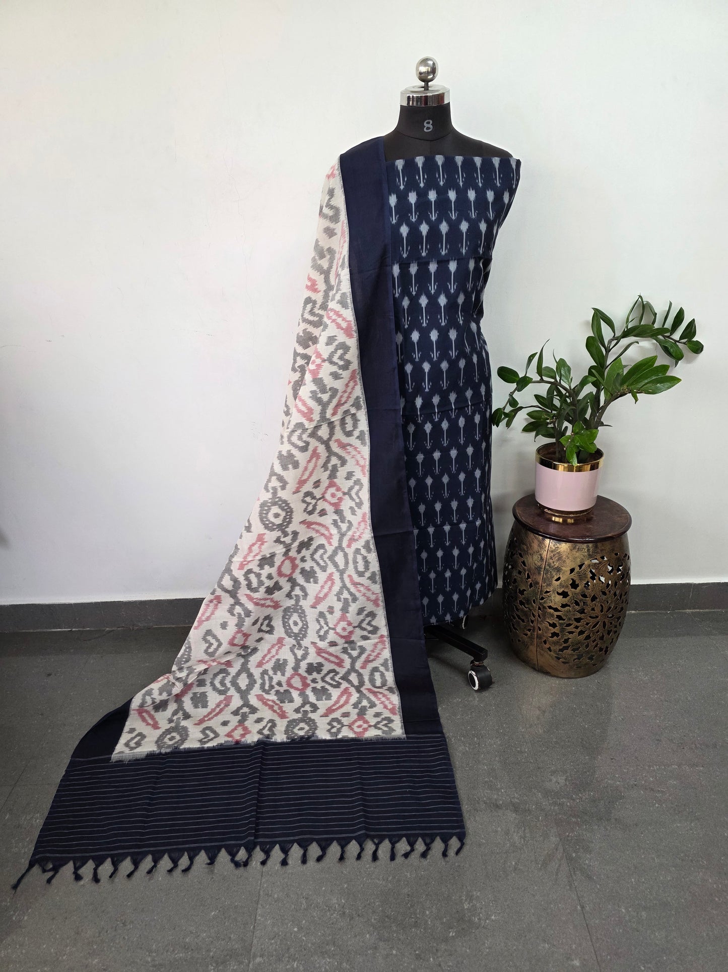 Handloom Mercerised ikkat cotton salwar set - KK190