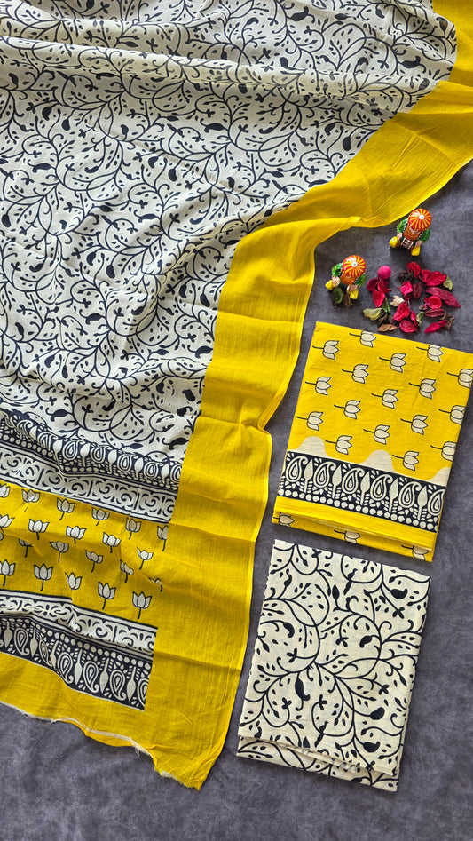 Handblock Jaipuri pure cotton set - JA695