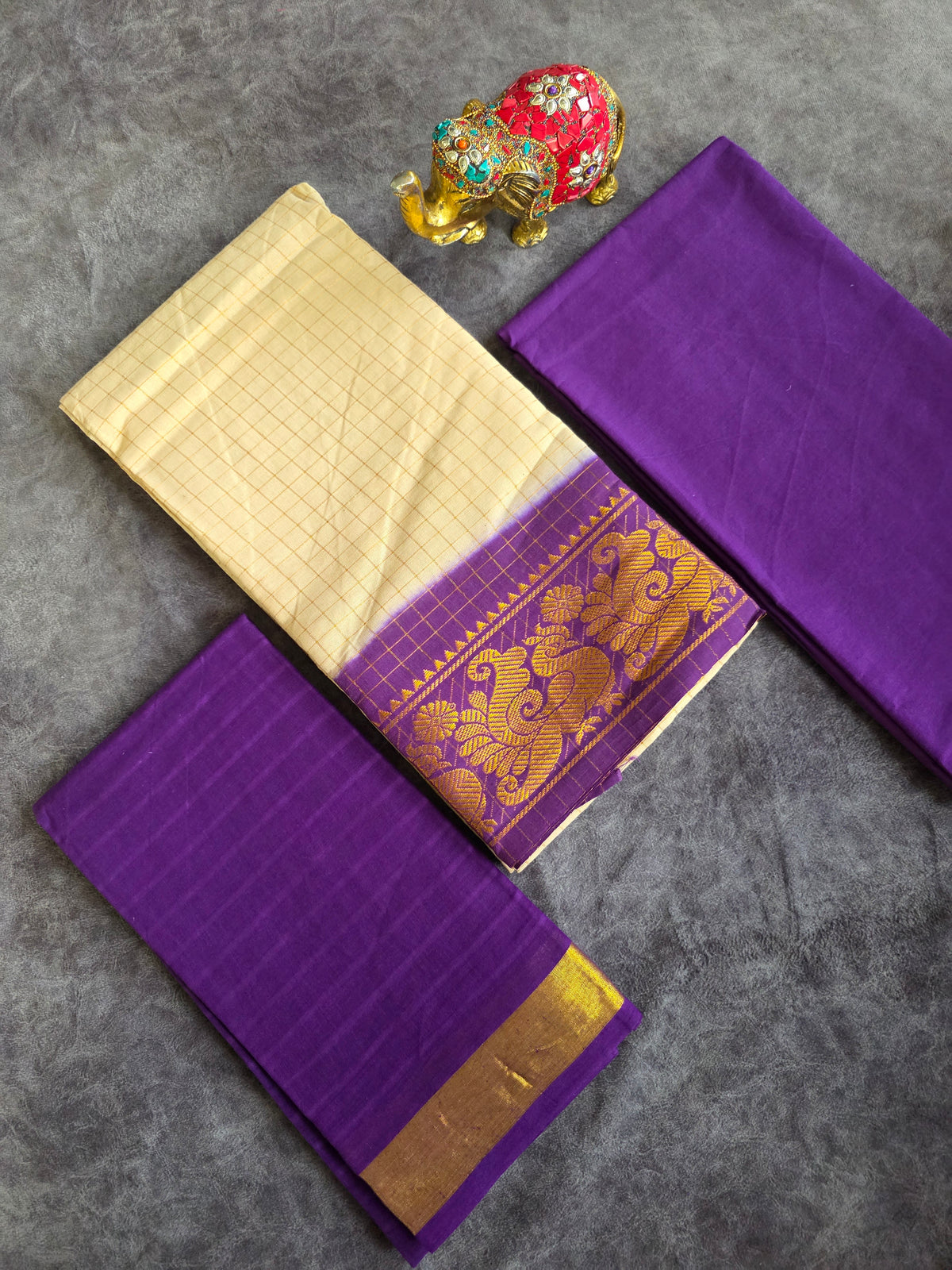 Madurai sungudi zari kattam salwar set -MS139