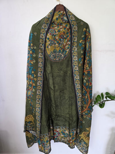 Penkalamkari inspired Viscose Modal silk set-VM47