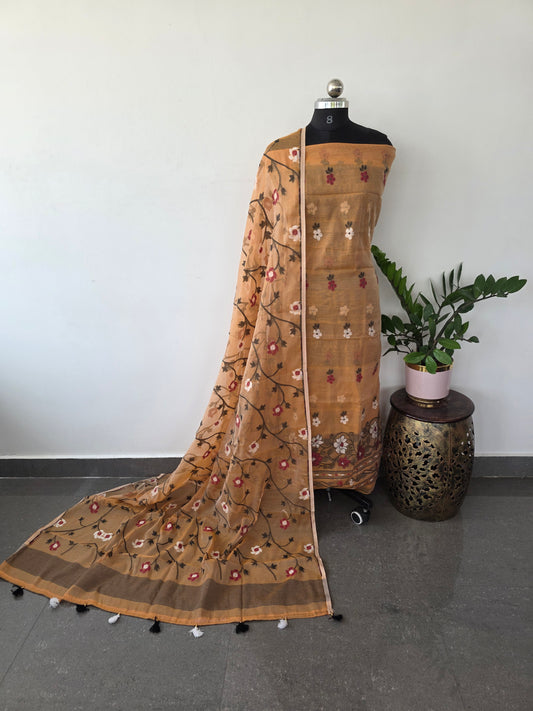 Silk cotton jamdhani set - AV146