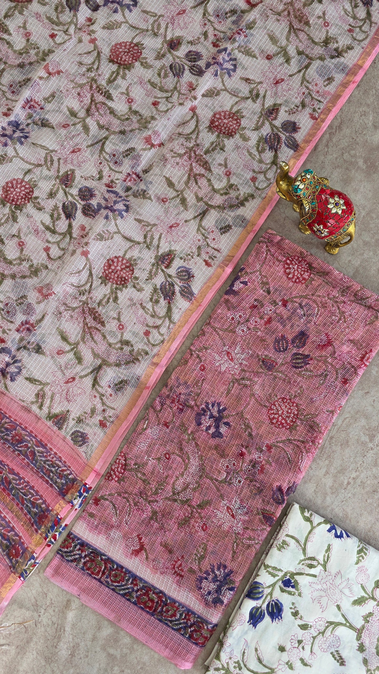 Handblock jaipuri kota doria set -JA898