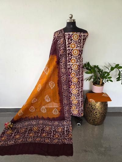 Handcrafted Batik cotton salwar set -BS18