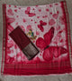 Handloom mangalagiri silk top with pure mangalagiri digital silk shawl - ML35