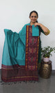 Pochampally sico set with ikkat damn -SD437