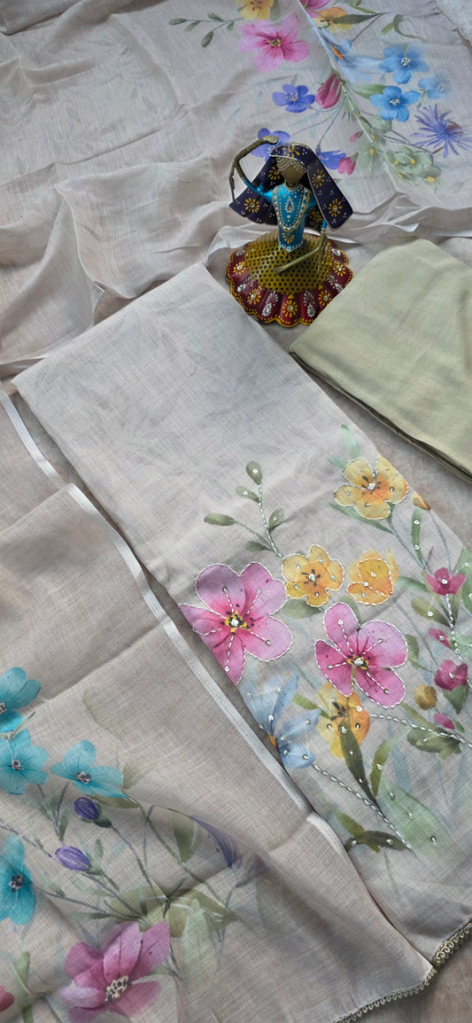 Premium fancy linen cotton set - LC3