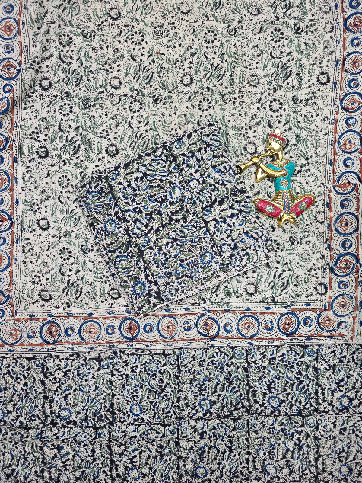 Handblock pure kalamkari cotton set(2 pcs)- AK528