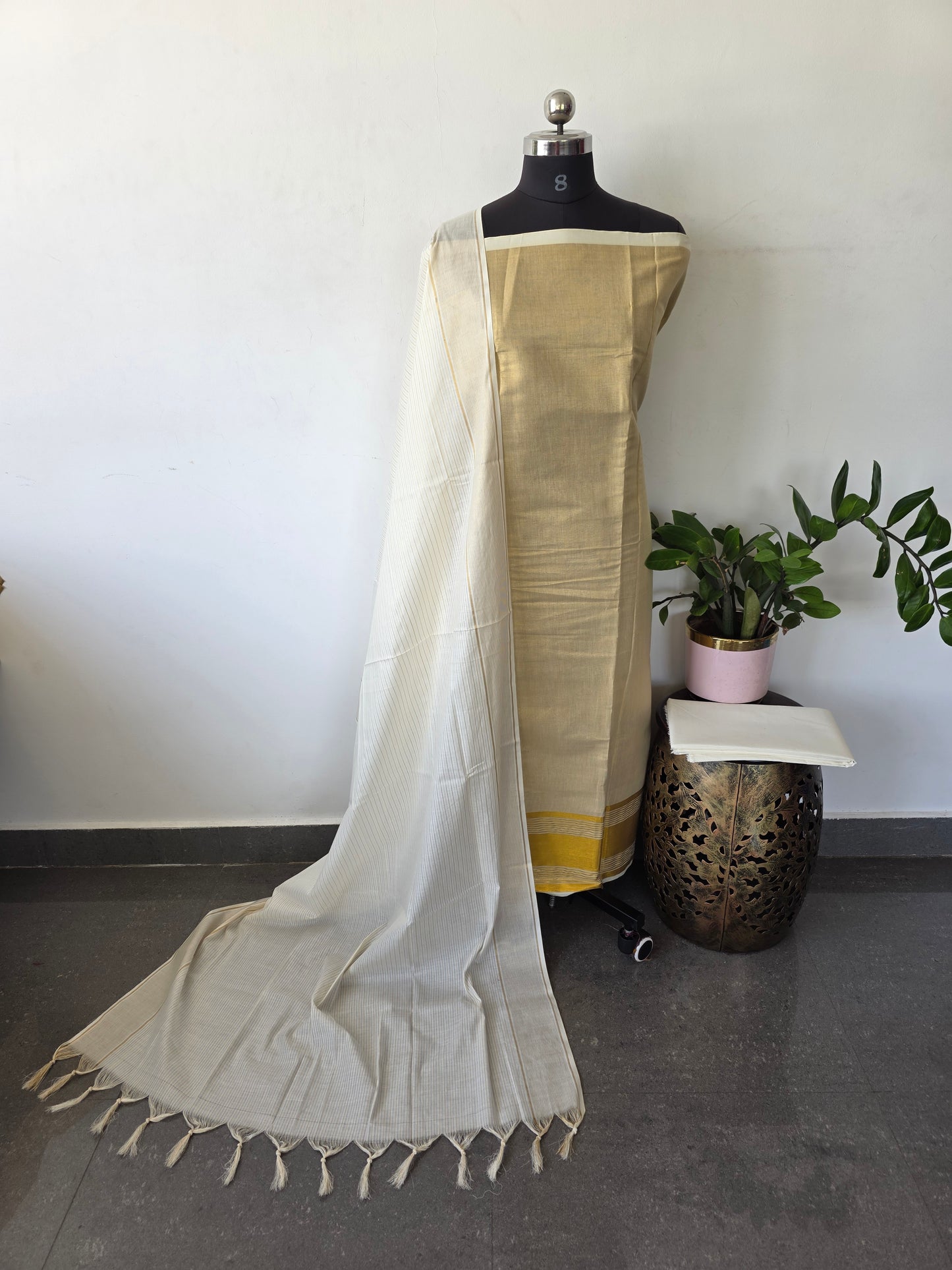 Kerala kasavu salwar set - KKS7