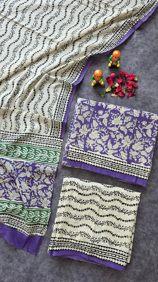 Handblock Jaipuri pure cotton set - JA485