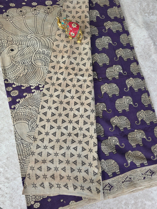 Pure kalamkari cotton saree  - KS6