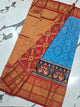 Mulbery ikkat kanchi border pattu saree-WW881