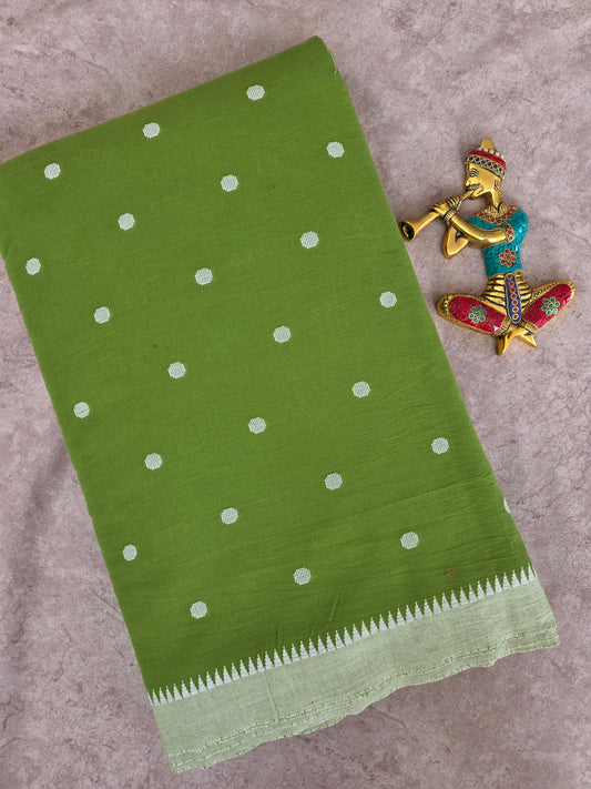 Prewashed Pure handloom cotton running material ( 0.5 mtrs ) - HRM117