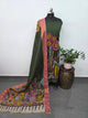 Kalahasthi Handcrafted Penkalamkari bangalore silk set -KH264
