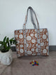 Jaipuri quilted cotton bag with zipper - QZ21