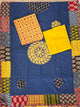 Handcrafted ajrakh cotton top with applique cotton shawl - BAA28