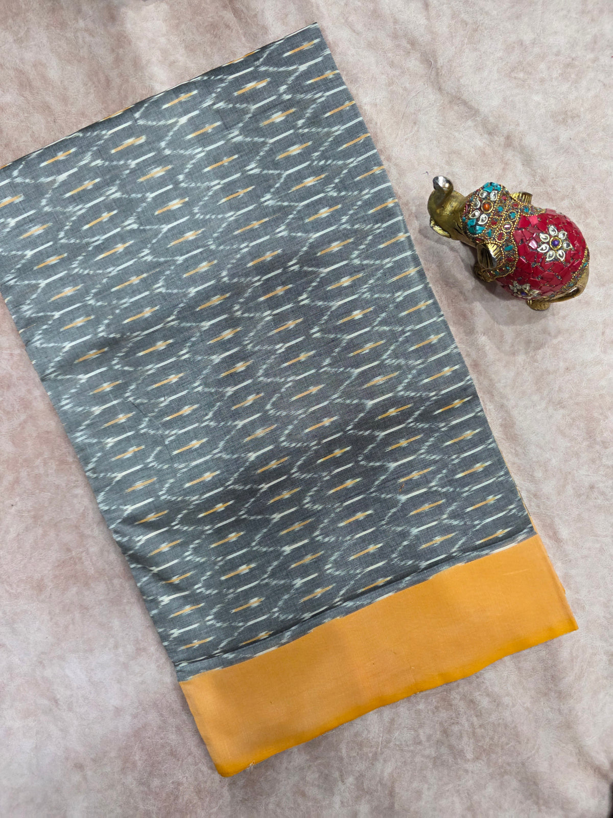 Mercerised warp ikkat saree - WW205