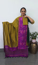 Pochampally sico set with ikkat damn -SD410