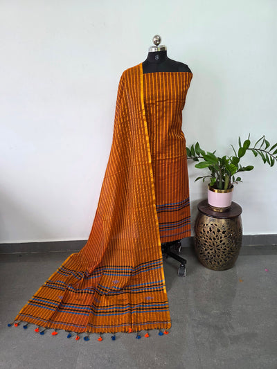 Premium mul khadi zari lines salwar set - MUL294