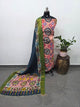 Kalahasthi Handcrafted Penkalamkari bangalore silk set -KH277