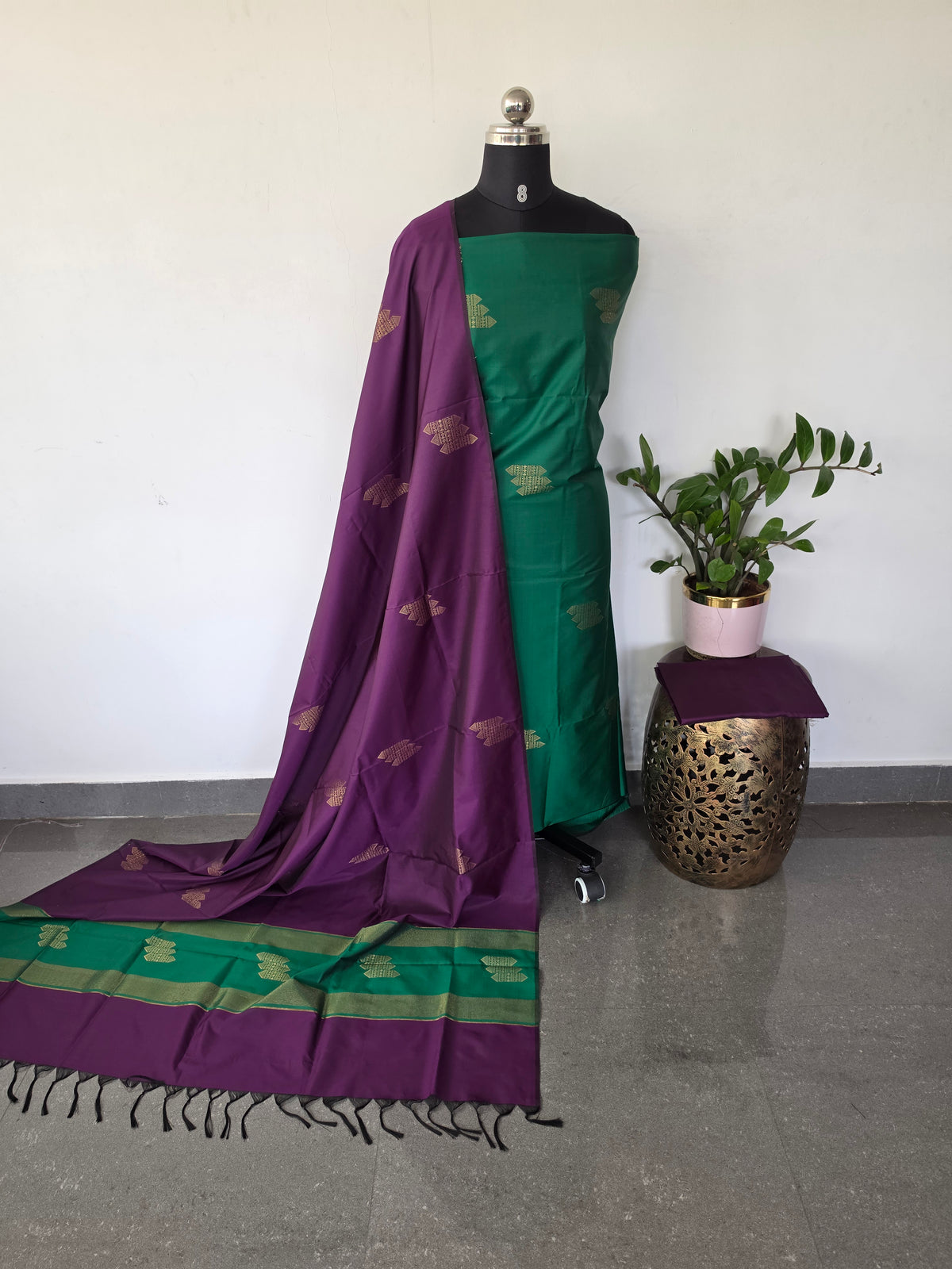Borderless soft silk salwar set -GS108