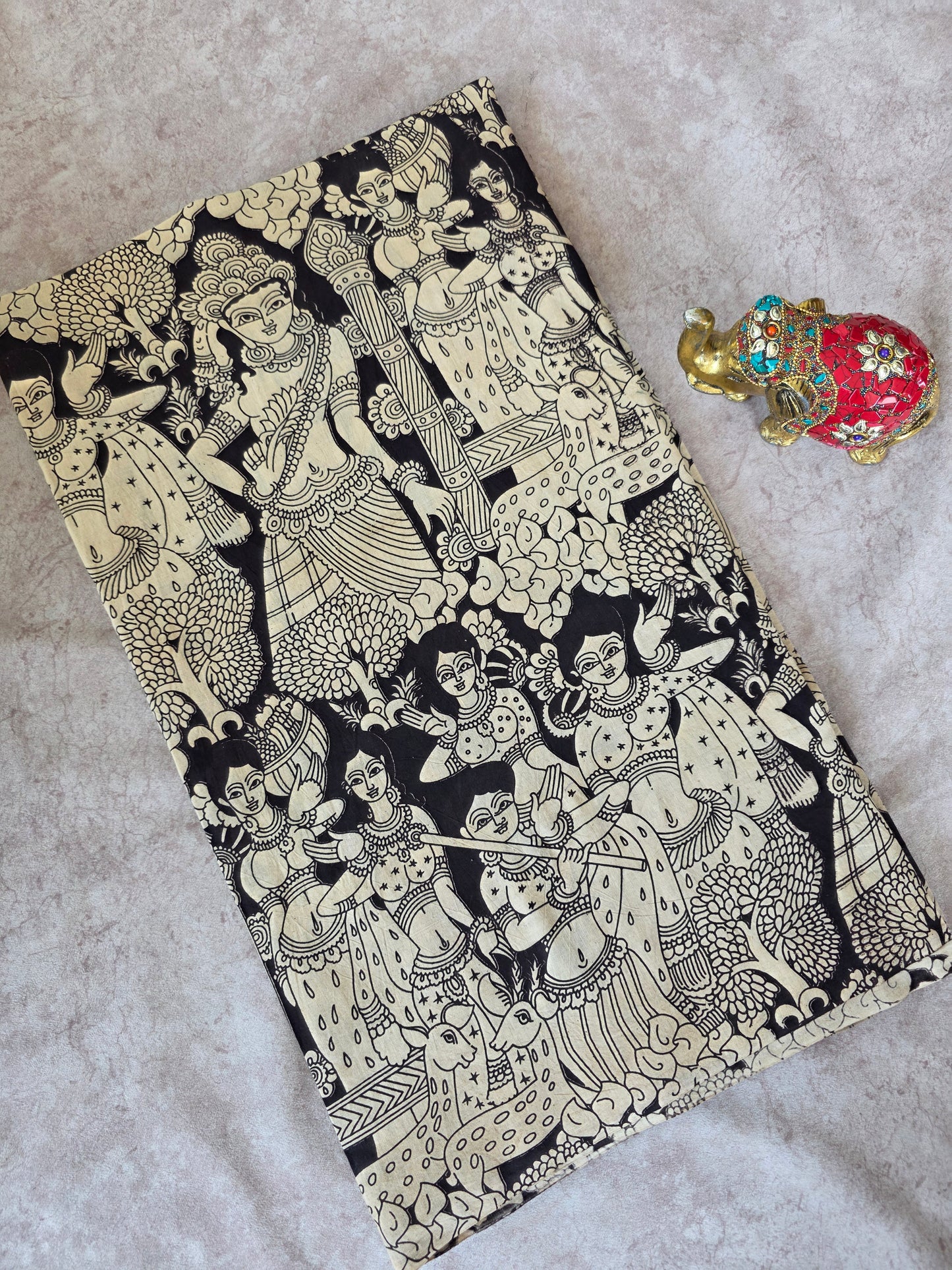 Pure kalamkari cotton running material (0.5mtr)- AK228