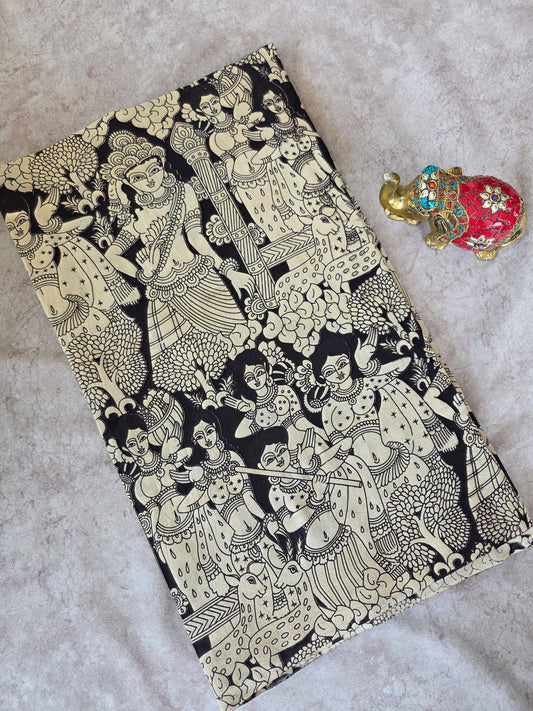 Pure kalamkari cotton running material (0.5mtr)- AK228