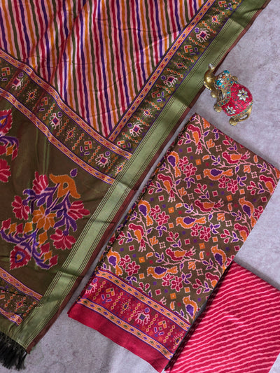 Premium semi Patola silk set -PK122