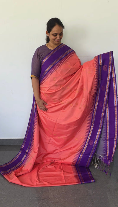Gadwal semi soft silk saree - GS90