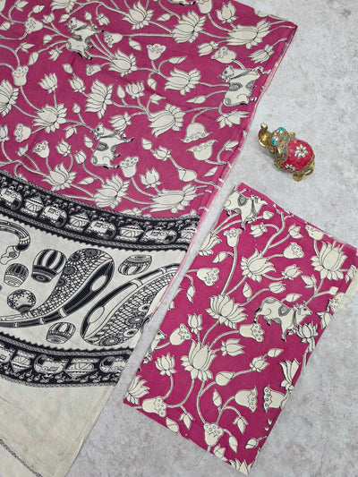 Pure Kalamkari Cotton Salwar Set (2.5 Metres) - Ak345