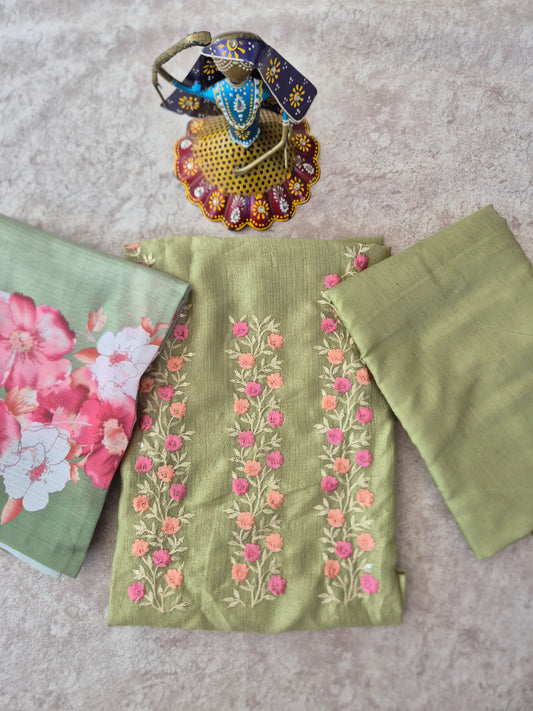 Vichitra silk set - CLA180