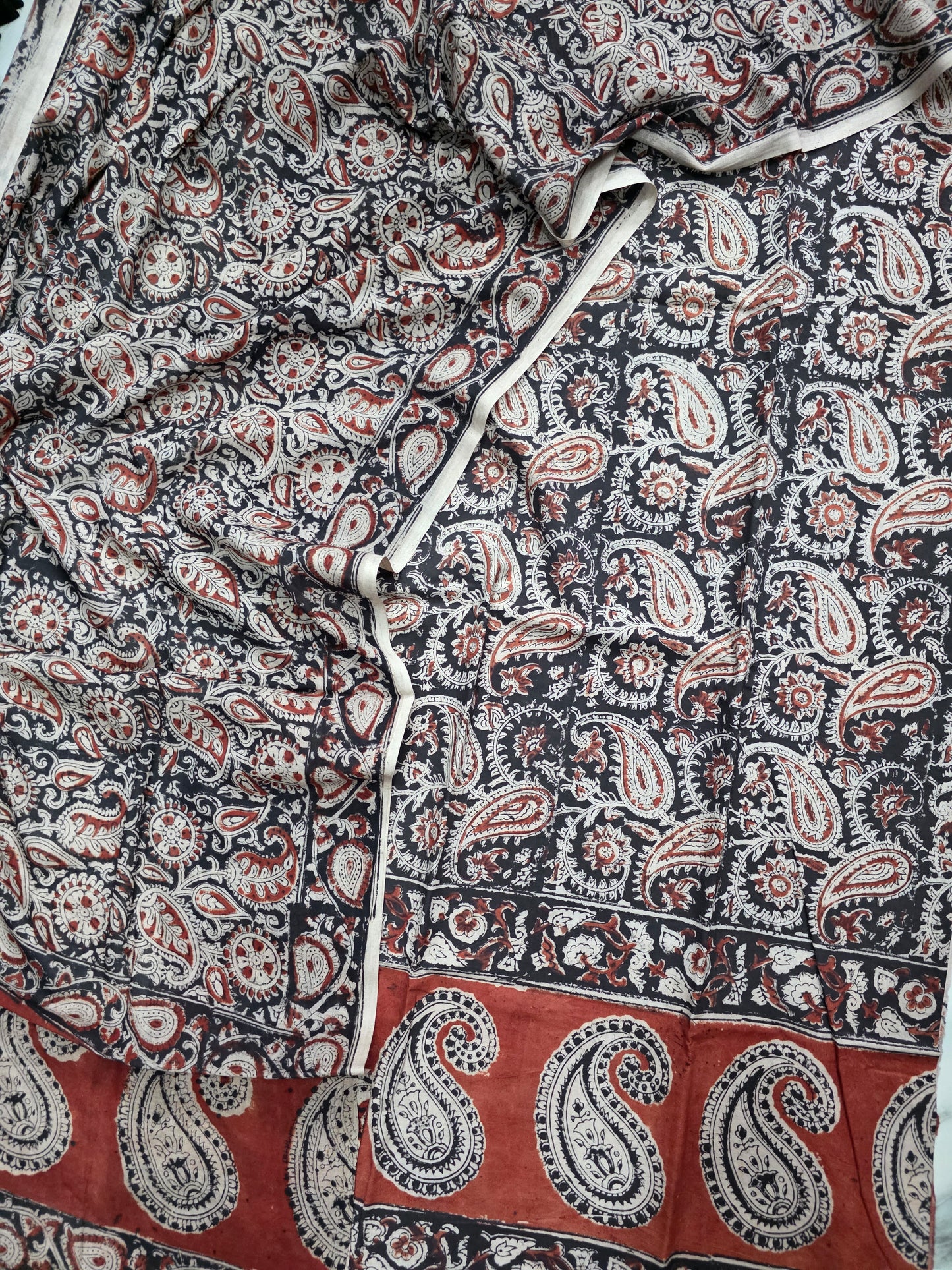 Handblock pure kalamkari cotton set  - RV160