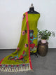 Kalahasthi Handcrafted Penkalamkari bangalore silk set -KH268