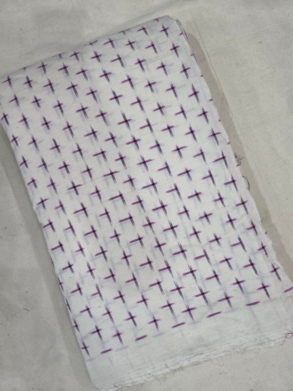 Handloom double ikkat  running material - WW629