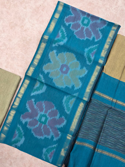 Pochampally sico set with ikkat damn -WW501